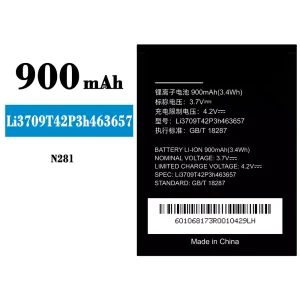 全新電池 Li3709T42P3h463657 適用於 ZTE N281