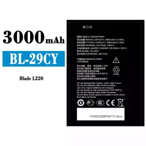 全新電池 BL-29CY 適用於 ZTE Blade L220