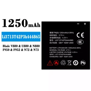 全新電池 Li3713T42P3h444865 適用於 ZTE Blade V880/U880/N880/F950/F952/N72/N73