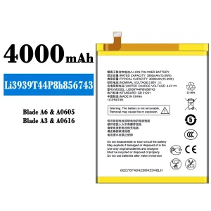 全新電池 Li3939T44P8h856743 適用於 ZTE Blade A6/A3