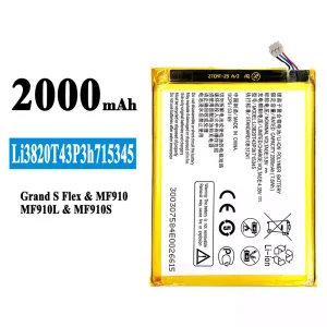 全新電池 Li3820T43P3h715345 適用於 ZTE Grand S Flex/MF910/MF910L/MF910S