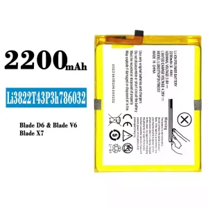 全新電池 Li3822T43P3h786032 適用於 ZTE Blade D6/Blade V6/Blade X7