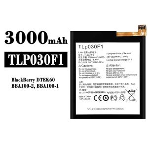 全新電池 TLP030F1 適用於 BlackBerry DTEK60/BBA100/BBA100-1/BBA100-2