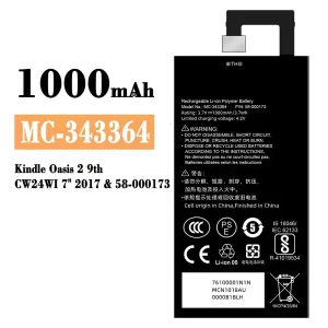 全新電池 MC-343364 適用於 Amazon Kindle Oasis 2 9th /58-000173