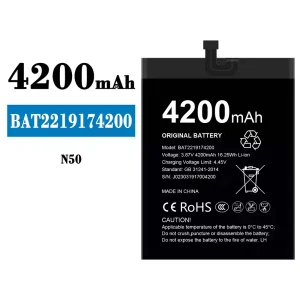 全新電池 BAT2219174200 適用於 Doogee N50