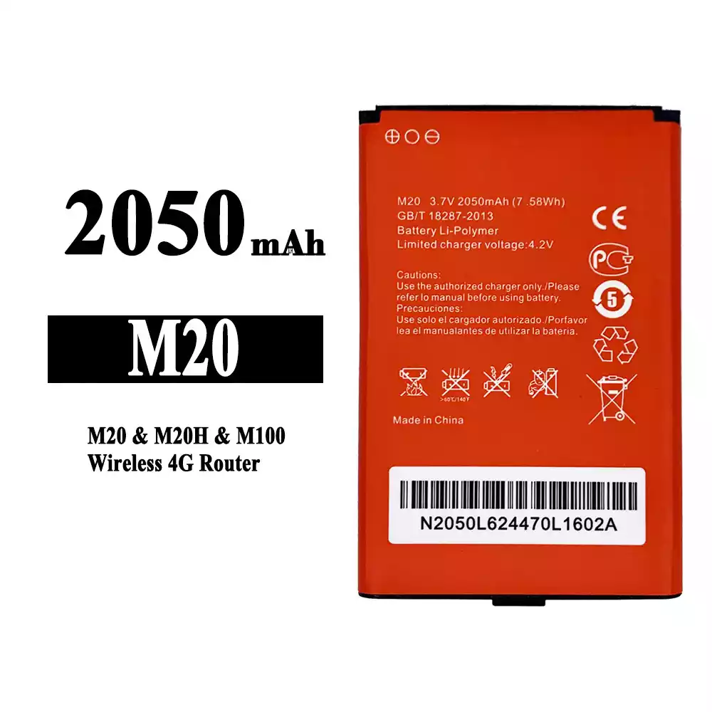 全新電池 M20 適用於 Benteng M20H/M100