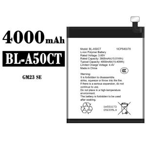 全新電池 BL-A50CT 適用於 General Mobile GM 23 SE