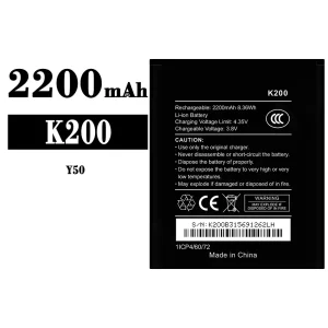 全新電池 K200 適用於 Wiko Y50