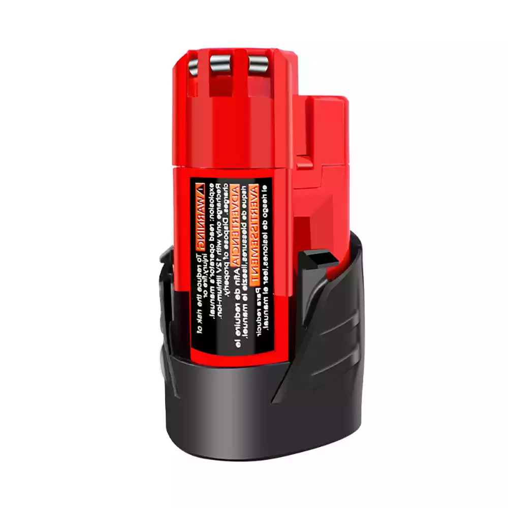 12V 2.0Ah 電動工具 電池 適用於 Milwaukee 48-11-2401,48-11-2402,48-11-2420,48-11-2430,48-11-2411,48-11-2412