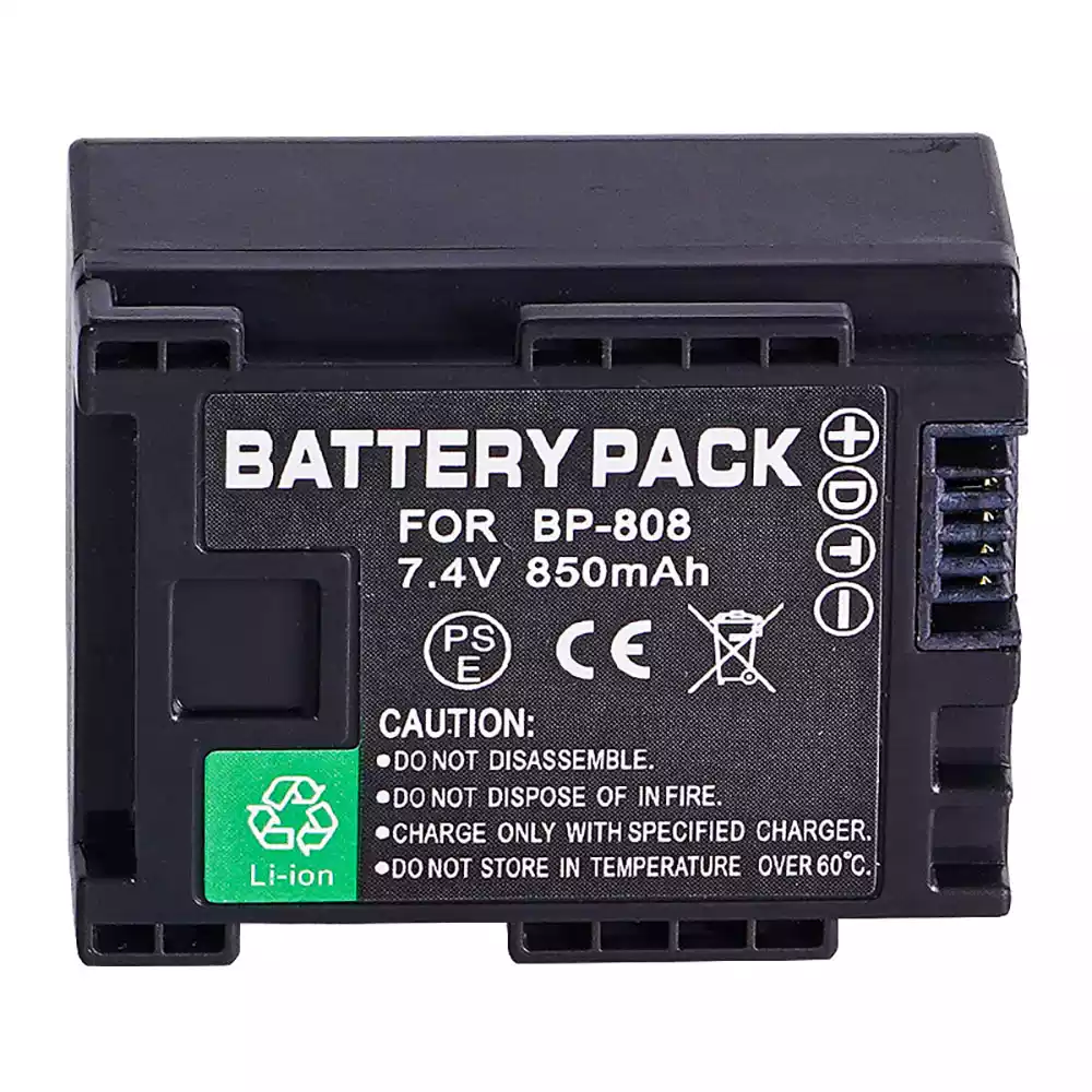 全新相機 電池 適用於 Canon BP-807 BP-808 BP-809