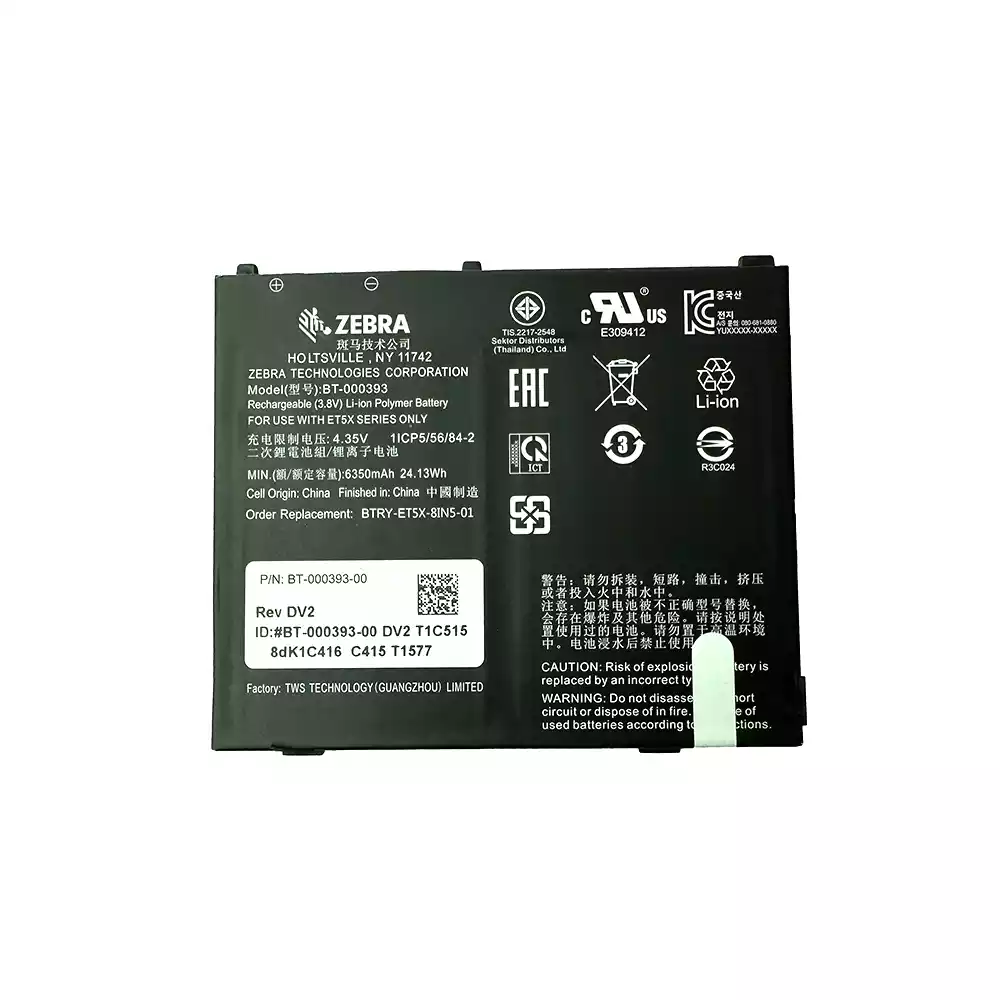 全新 電池 適用於 ZEBRA BT-000393