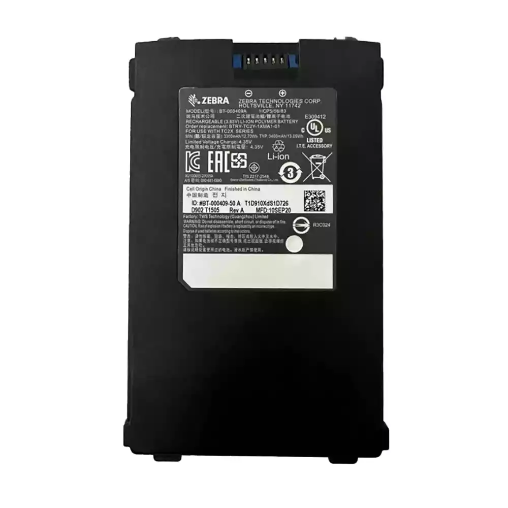 全新 電池 適用於 ZEBRA BT-000409 BT-000409A,ZEBRA TC21 TC26