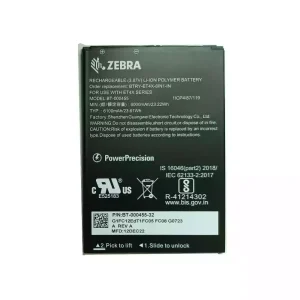 全新 電池 適用於 ZEBRA BT-000455 BTRY-ET4X-8IN1-IN
