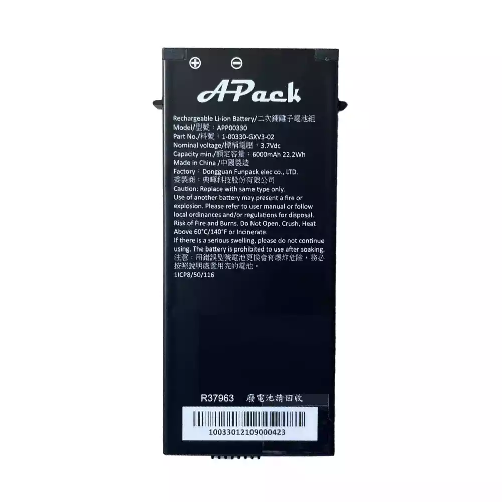 全新 電池 適用於 APack APP00330 1-00330-GXV3-02