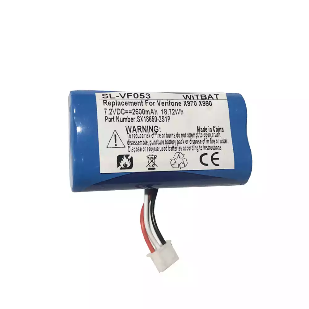 全新 電池 適用於 Verifone X970 X990,SX18650-2S1P