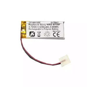 全新 電池 適用於 SONY Walkman NWZ-B133F,NWZ-B135,NWZ-B142F,NWZ-152F,NWZ-B162F,NWZ-B172F,NWZ-B173F,NWZ-B183F
