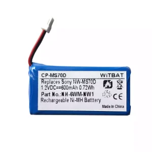 全新 電池 適用於 SONY Walkman NW-MS70D,NW-MS90D,NH-6WM-NW1