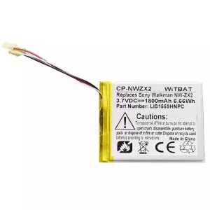 全新 電池 適用於 SONY NW-ZX2,LIS1559HNPC